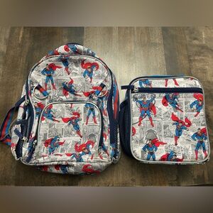 Pottery Barn kids SUpERMAN backpack and lunch bag